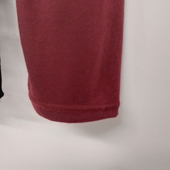 Liz in LA Maroon Long Sleeve XL Shirt Lace Shoulders And Back V-Neck Pullover - Picture 5 of 9